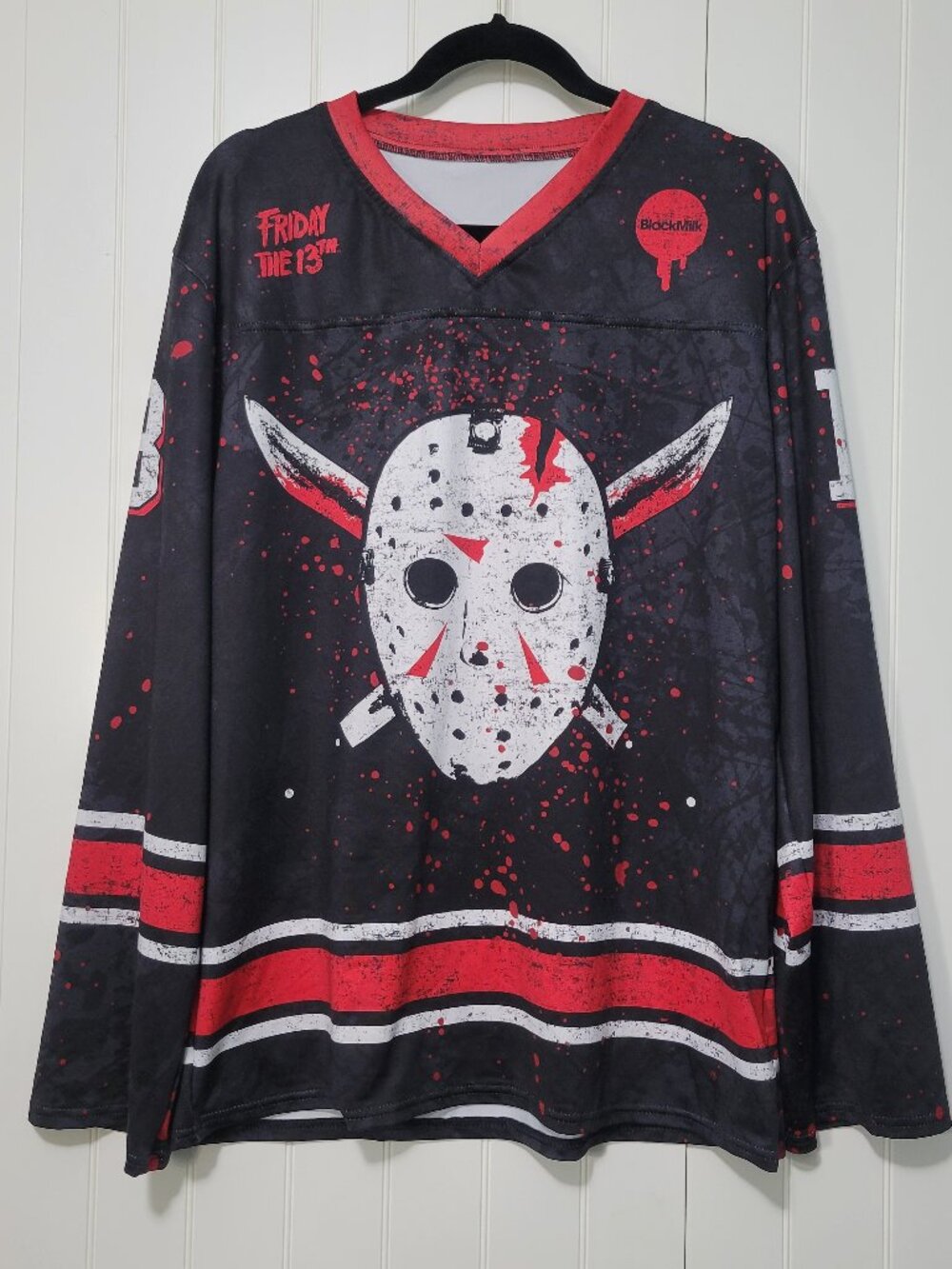 BlackMilk Jason Voorhees Friday 13th Horror Goth Grunge Goalie Hockey Jersey M - Picture 3 of 16